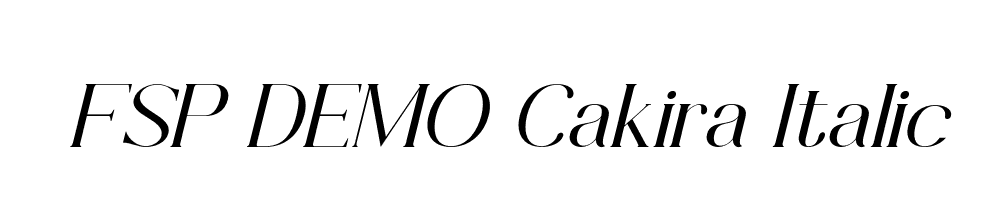 FSP DEMO Cakira Italic