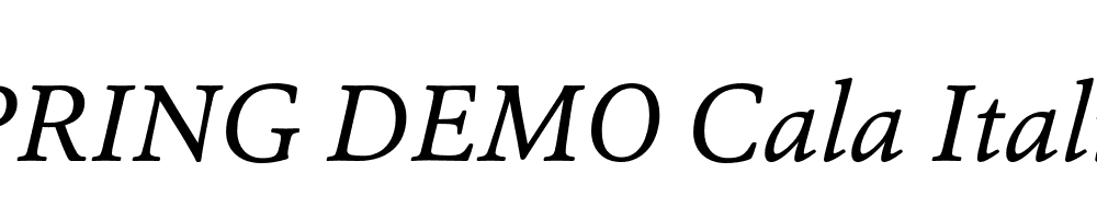  DEMO Cala Italic Regular