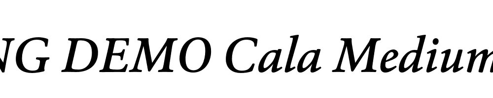  DEMO Cala MediumItalic Regular