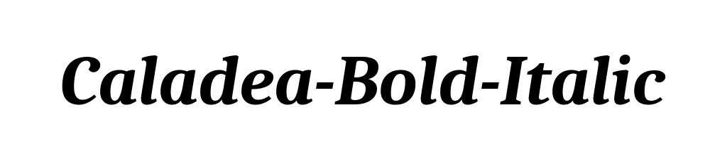 Caladea-Bold-Italic