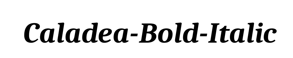 Caladea-Bold-Italic