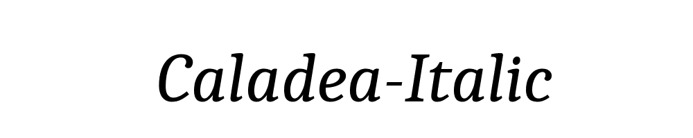 Caladea-Italic