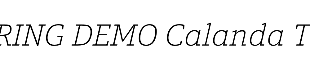  DEMO Calanda Thin Italic