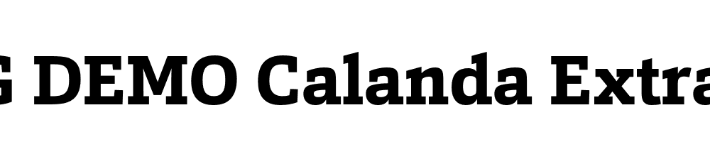  DEMO Calanda ExtraBold Regular