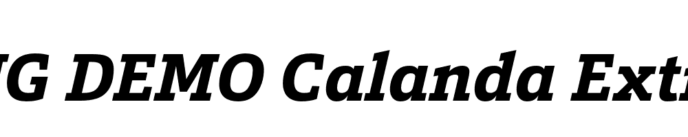  DEMO Calanda ExtraBold Italic