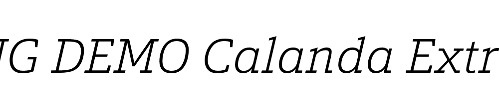  DEMO Calanda ExtraLight Italic