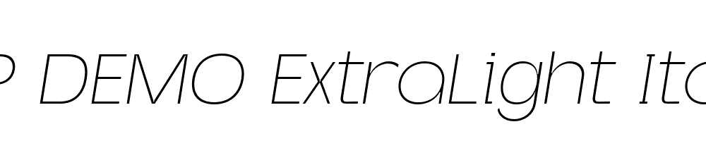 FSP DEMO ExtraLight Italic