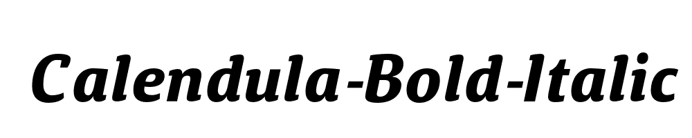 Calendula-Bold-Italic