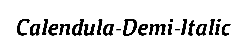 Calendula-Demi-Italic