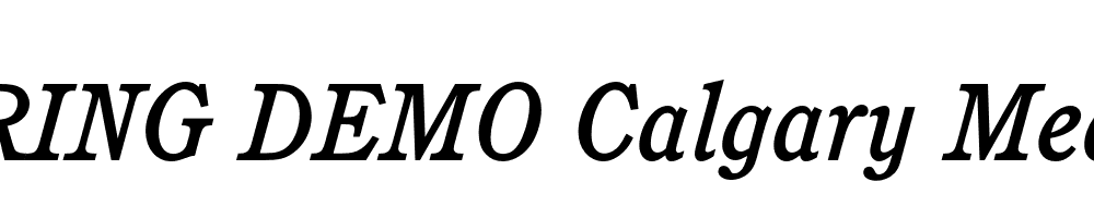  DEMO Calgary Medium Italic