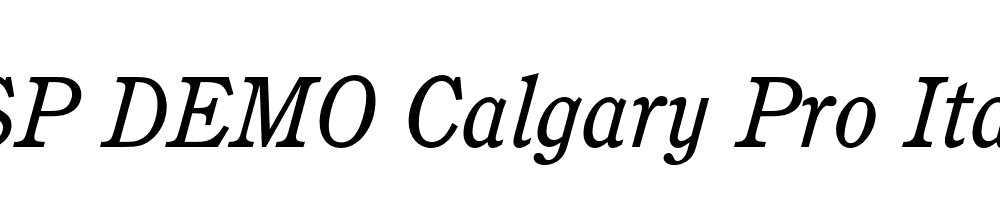 FSP DEMO Calgary Pro Italic