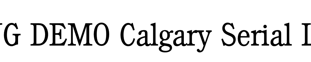  DEMO Calgary Serial Light Regular