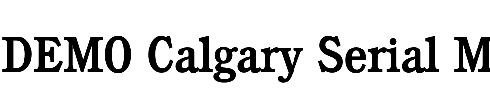  DEMO Calgary Serial Medium Regular