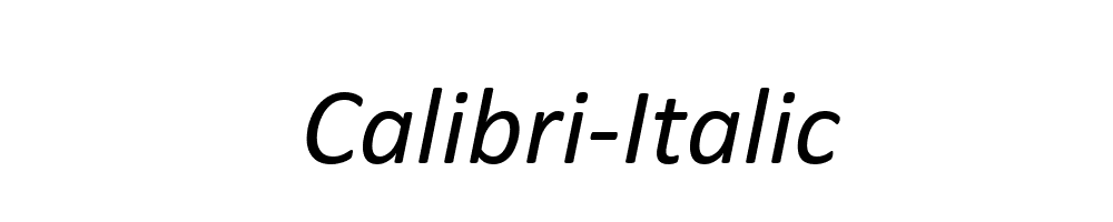 Calibri-Italic