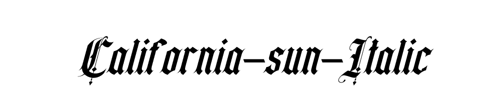 California-sun-Italic