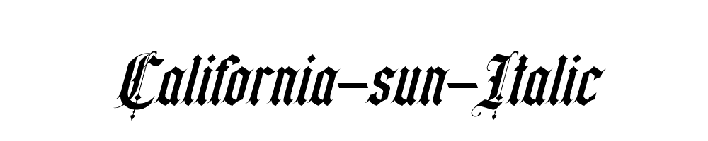 California-sun-Italic