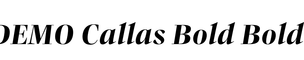 FSP DEMO Callas Bold Bold Italic