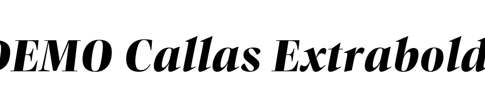 FSP DEMO Callas Extrabold Italic