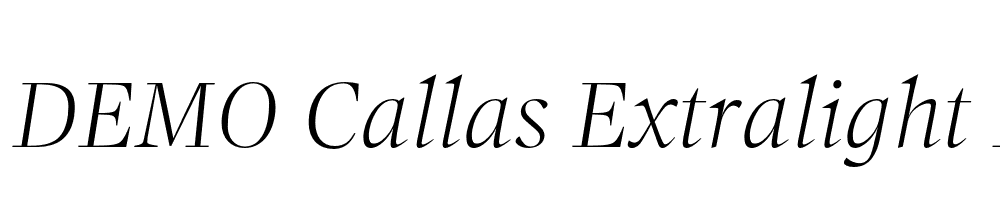 FSP DEMO Callas Extralight Italic