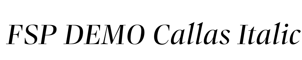 FSP DEMO Callas Italic