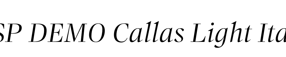 FSP DEMO Callas Light Italic