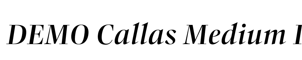 FSP DEMO Callas Medium Italic