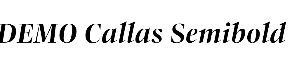 FSP DEMO Callas Semibold Italic