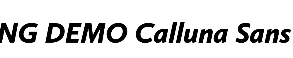  DEMO Calluna Sans Black Italic