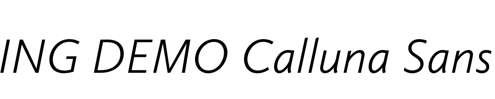  DEMO Calluna Sans Light Italic