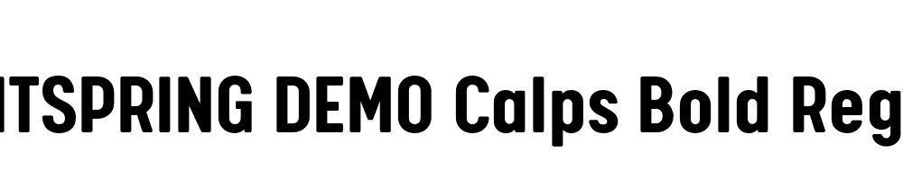  DEMO Calps Bold Regular