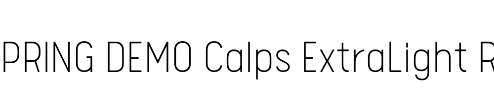  DEMO Calps ExtraLight Regular