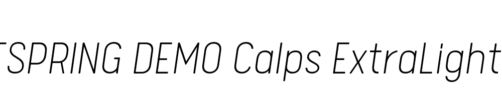  DEMO Calps ExtraLight Italic