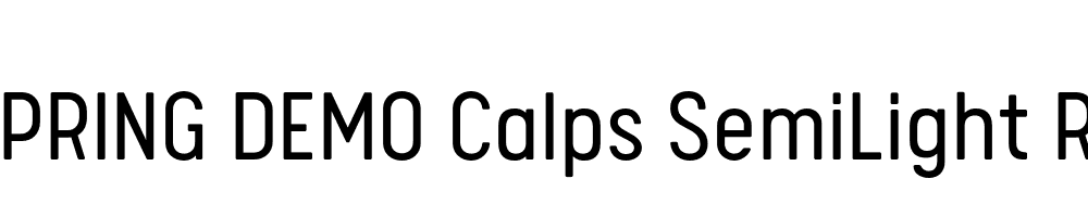  DEMO Calps SemiLight Regular