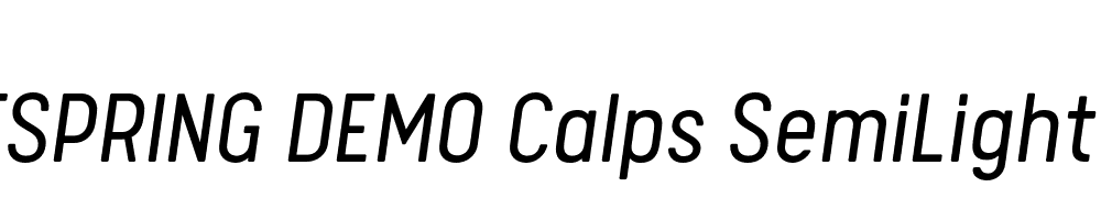  DEMO Calps SemiLight Italic