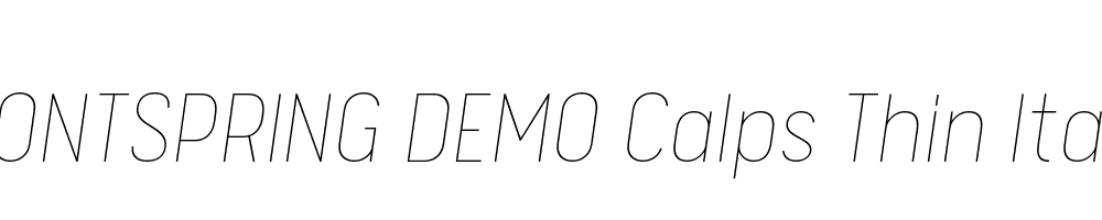  DEMO Calps Thin Italic