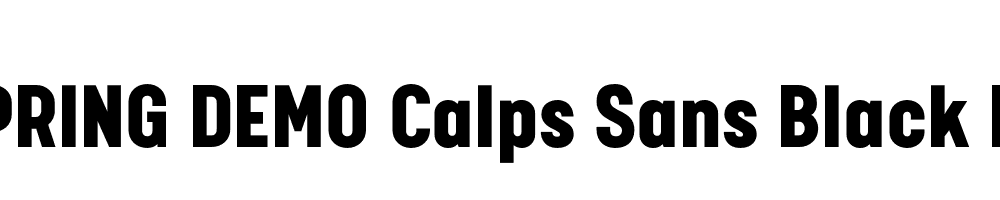  DEMO Calps Sans Black Regular