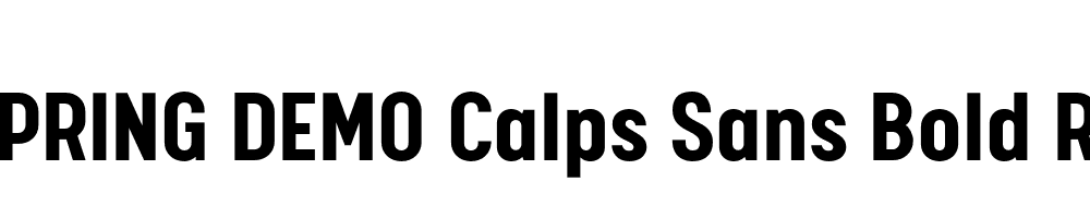  DEMO Calps Sans Bold Regular