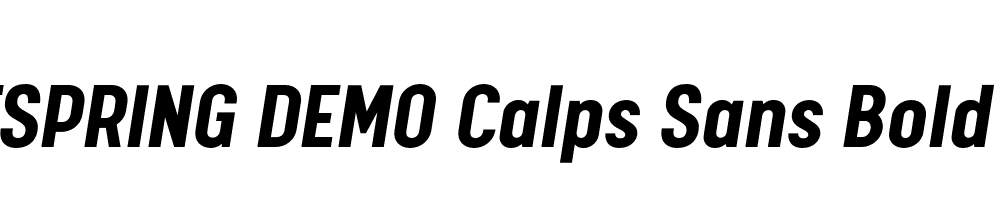  DEMO Calps Sans Bold Italic