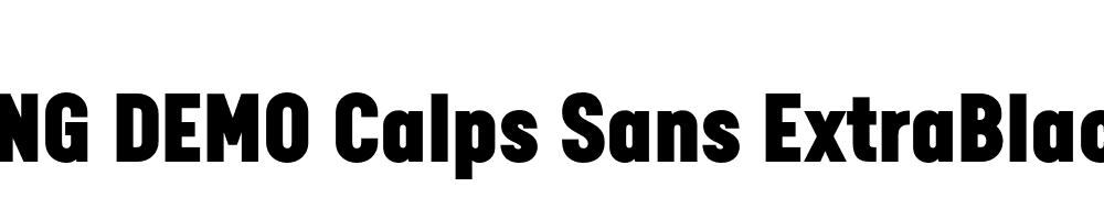  DEMO Calps Sans ExtraBlack Regular