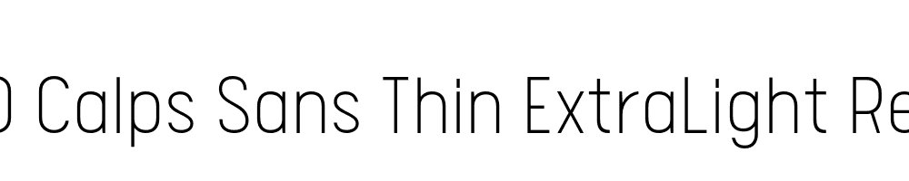  DEMO Calps Sans Thin ExtraLight Regular