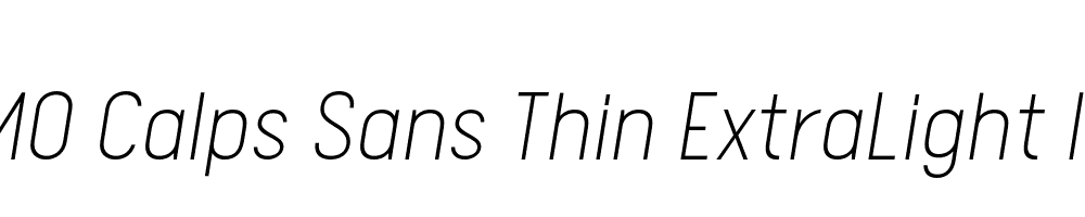  DEMO Calps Sans Thin ExtraLight Italic