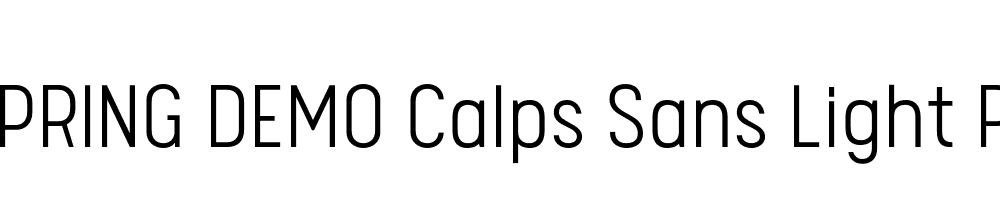  DEMO Calps Sans Light Regular