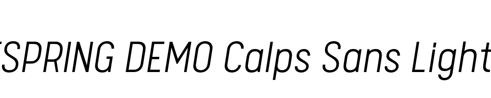  DEMO Calps Sans Light Italic