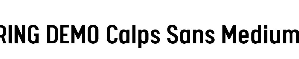  DEMO Calps Sans Medium Regular