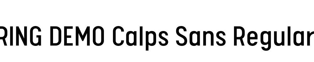  DEMO Calps Sans Regular Regular