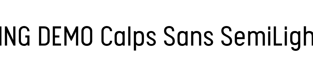  DEMO Calps Sans SemiLight Regular