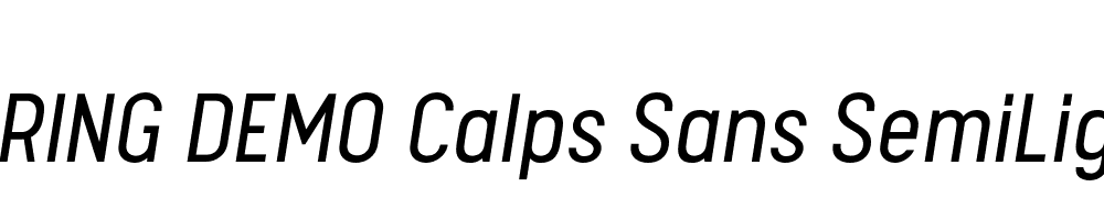  DEMO Calps Sans SemiLight Italic