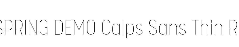  DEMO Calps Sans Thin Regular