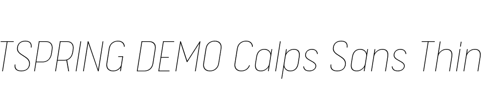  DEMO Calps Sans Thin Italic