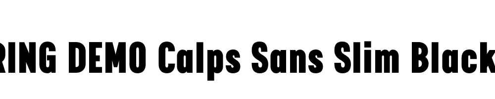  DEMO Calps Sans Slim Black Regular